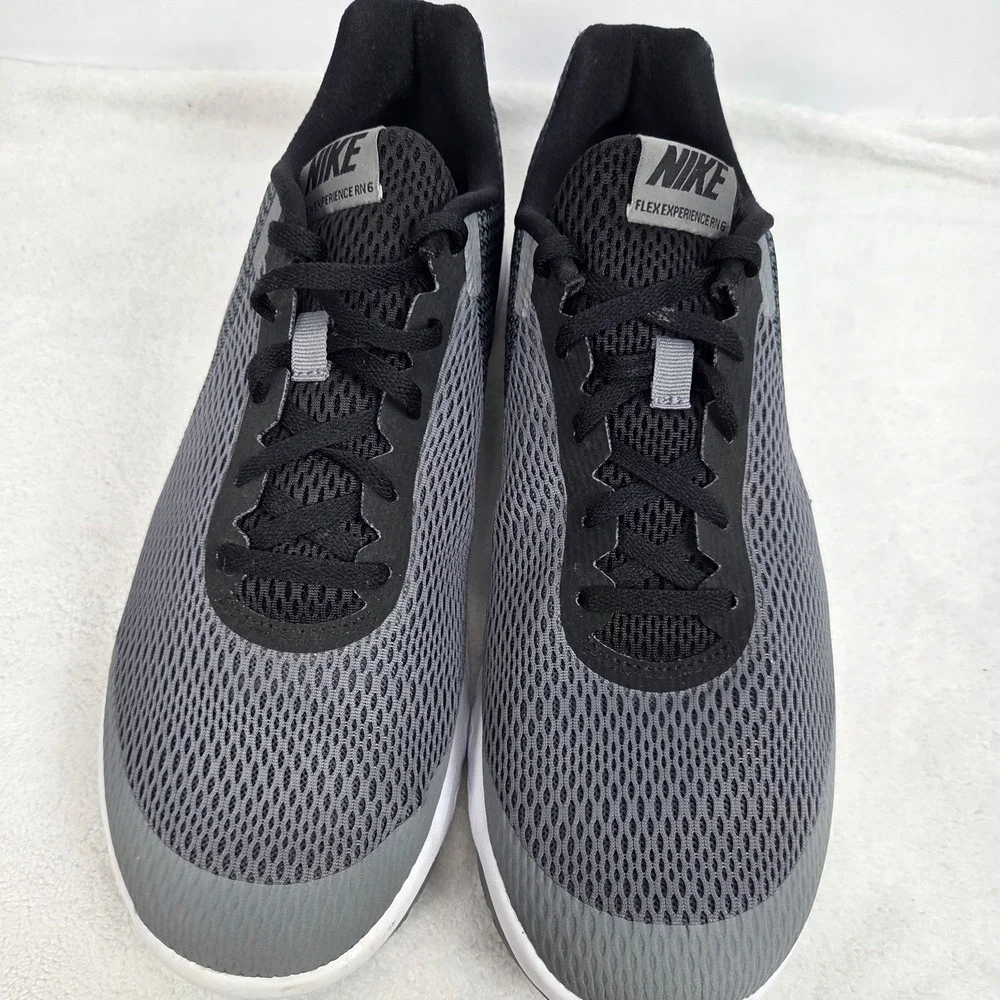 Nike Mens Flex Experience Rn 6 Running Shoes Gray Black 881802-010 Low Top 10.5
